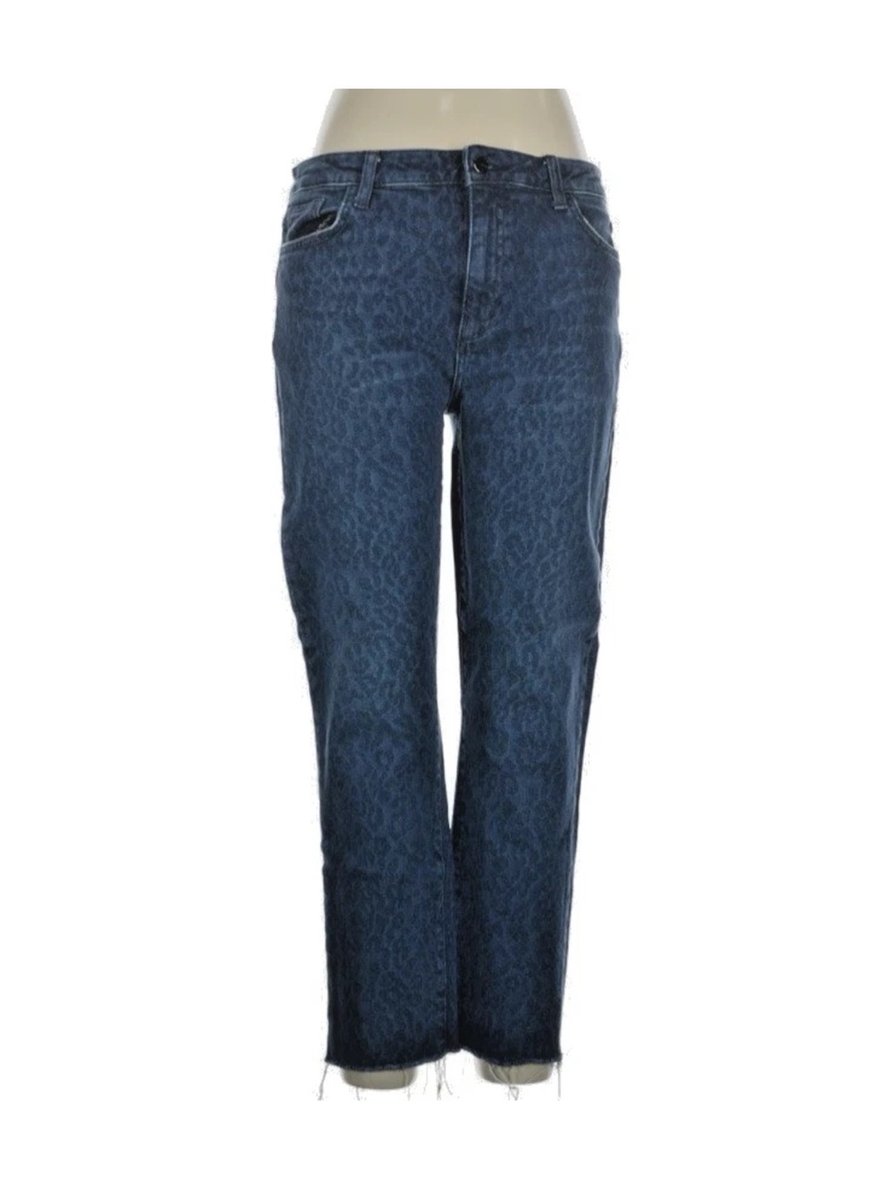 Joe's Jeans The Milla High Rise Straight Ankle Jeans Leopard Print Women's 33